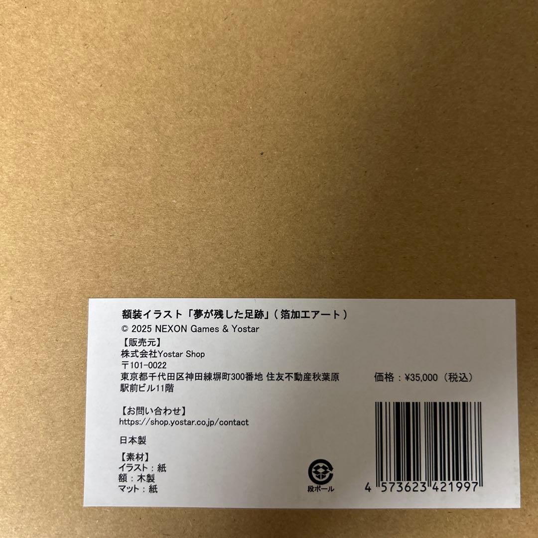 ブルーアーカイブ ブルアカ 額装イラスト「夢が残した足跡」(箔加工アート)