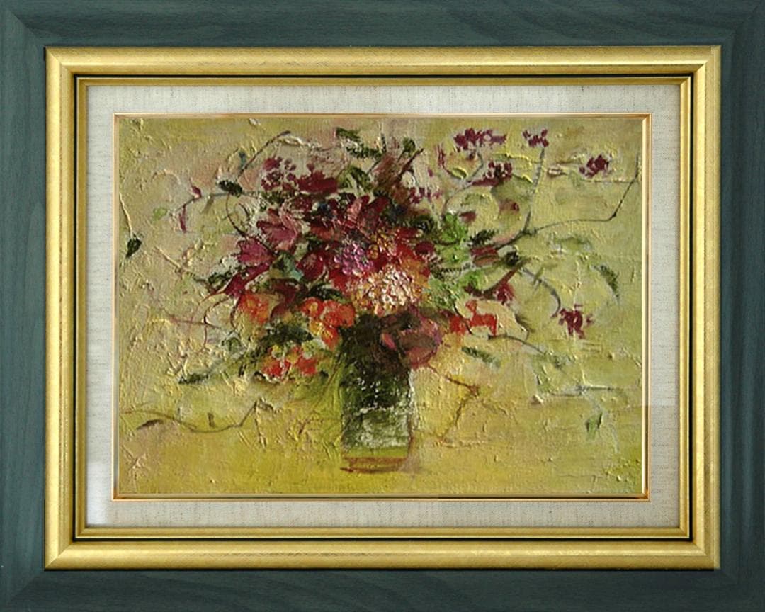 油絵 菅家令子 絵 絵画 インテリア F4-070702 花