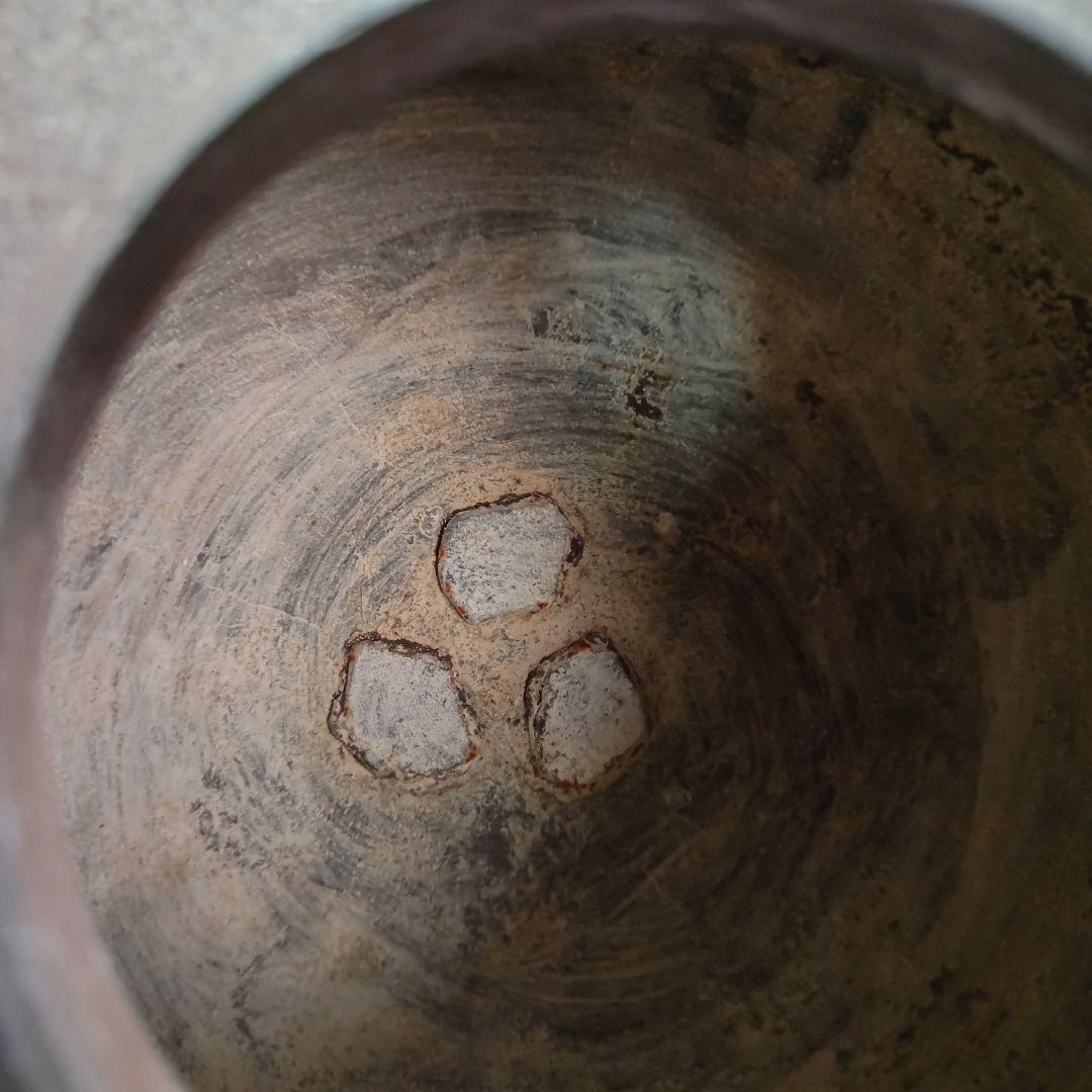 イ482 茶釜『釜師　隆元作』『松地紋　平丸釜　共箱』鉄釜　茶道具