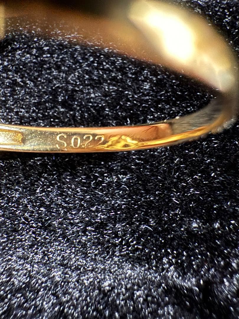 k18 天然サファイア リング