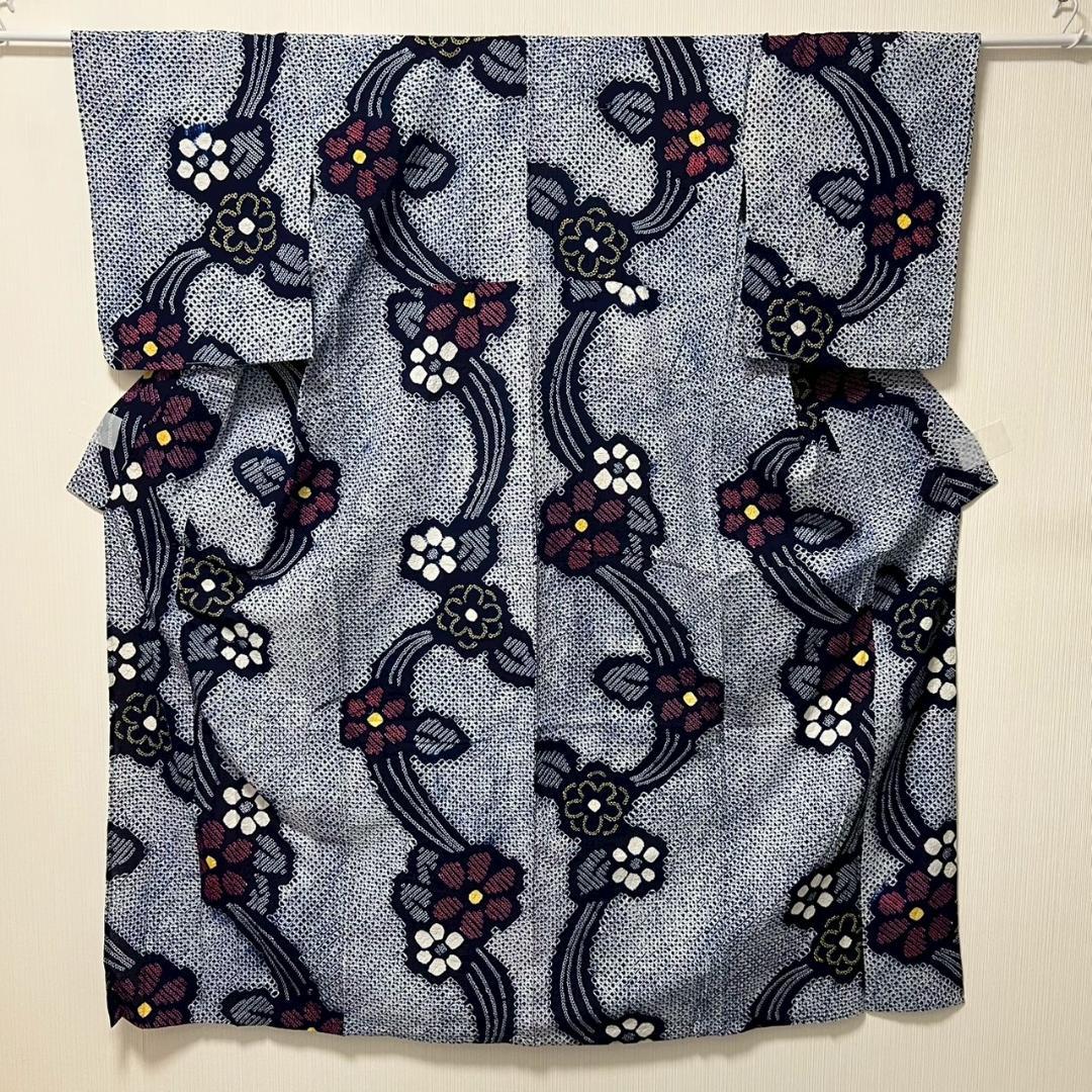 専用 KL3197 有松鳴海絞り 浴衣 身丈156.5cm 夏着物 木綿