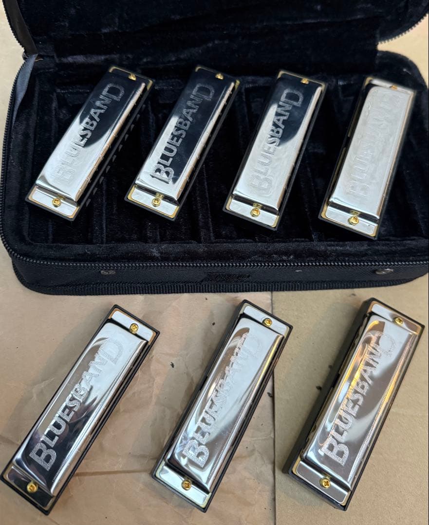 Hohner Bluesband 10ホールハーモニカ 7本セット　未使用