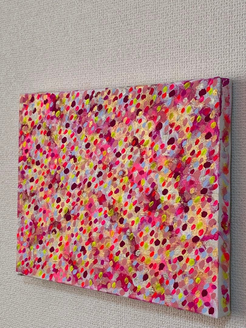 アクリル抽象画　インテリア　カラフル