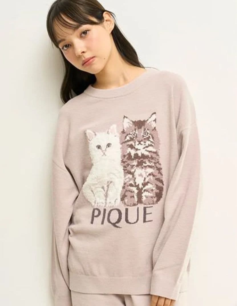 美品！完売品！gelato pique ジェラピケ ツインキャット　プルオーバー