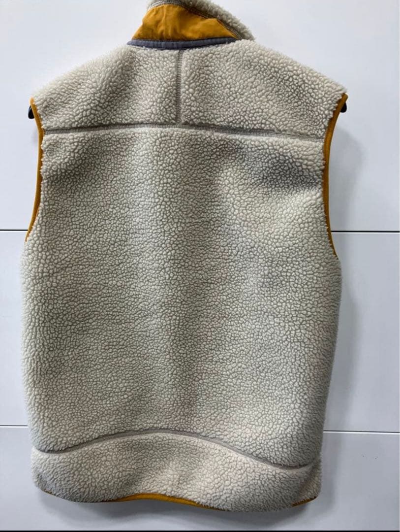 パタゴニア クラシックレトロX フリースベスト Mサイズ　クリーム/イエロー