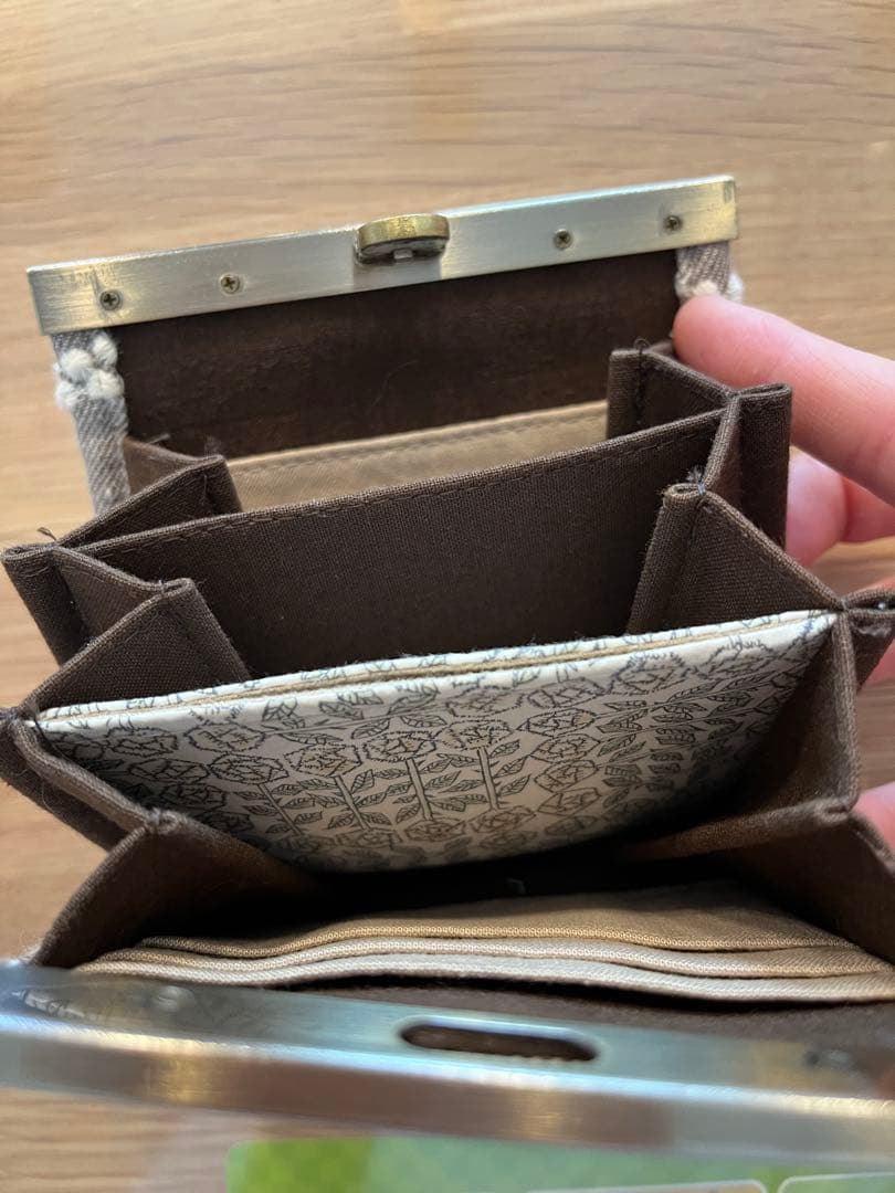 財布 ハンドメイド ミナペルホネン 北欧 がま口 美品 レディース