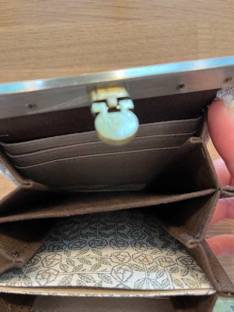 財布 ハンドメイド ミナペルホネン 北欧 がま口 美品 レディース
