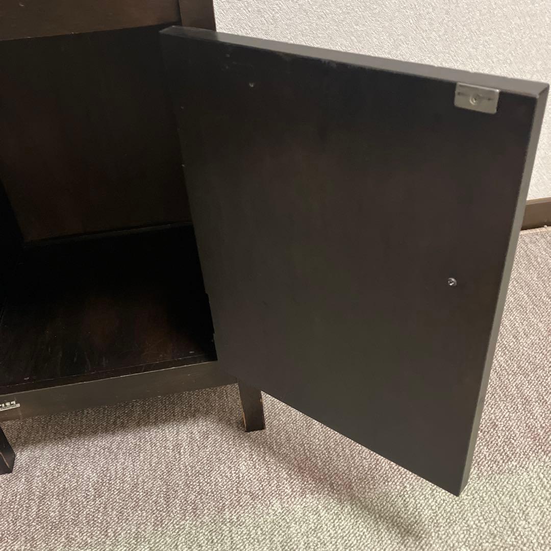 アンティーク★カリモク 木製 電話台 サイドテーブル 昭和レトロ 古家具