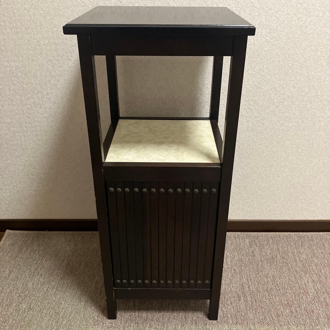 アンティーク★カリモク 木製 電話台 サイドテーブル 昭和レトロ 古家具