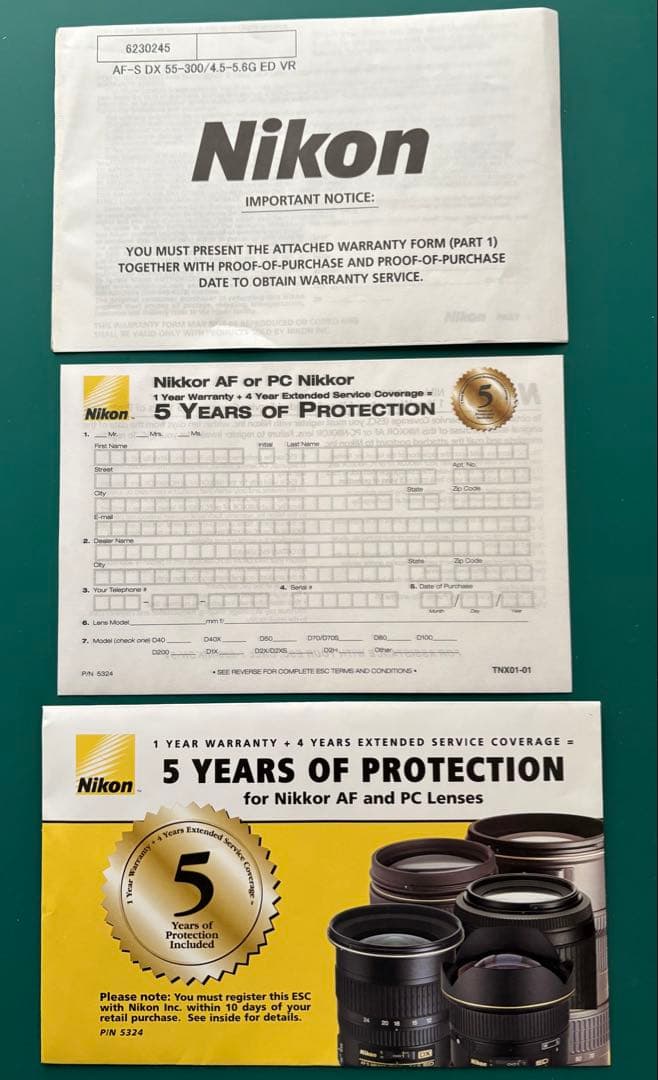 (未使用に近い)ニコンAF-S DX55-300mm AF-S ED VR