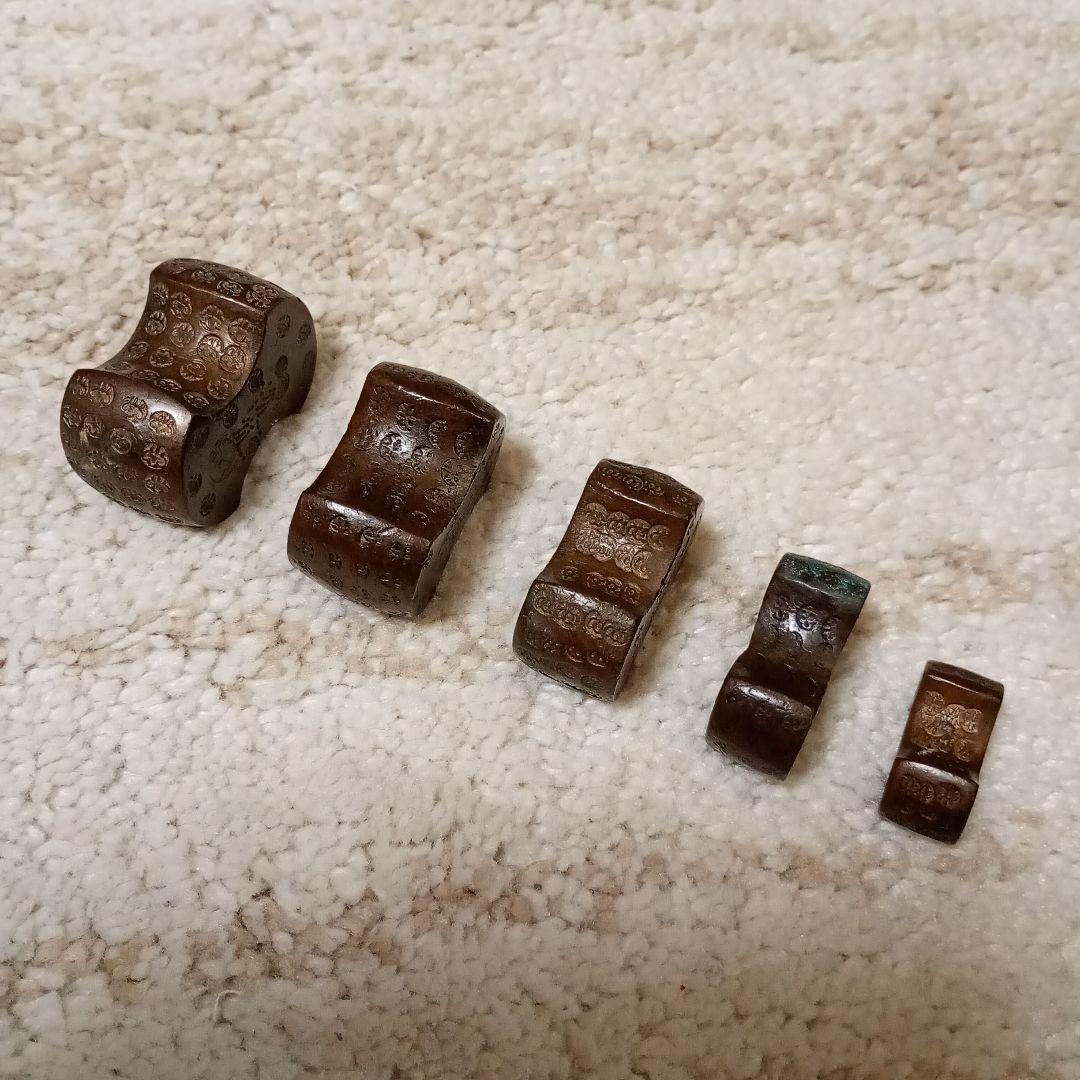 後藤分銅　５種類ーー5両　4両　3両　2両　1両　骨董品