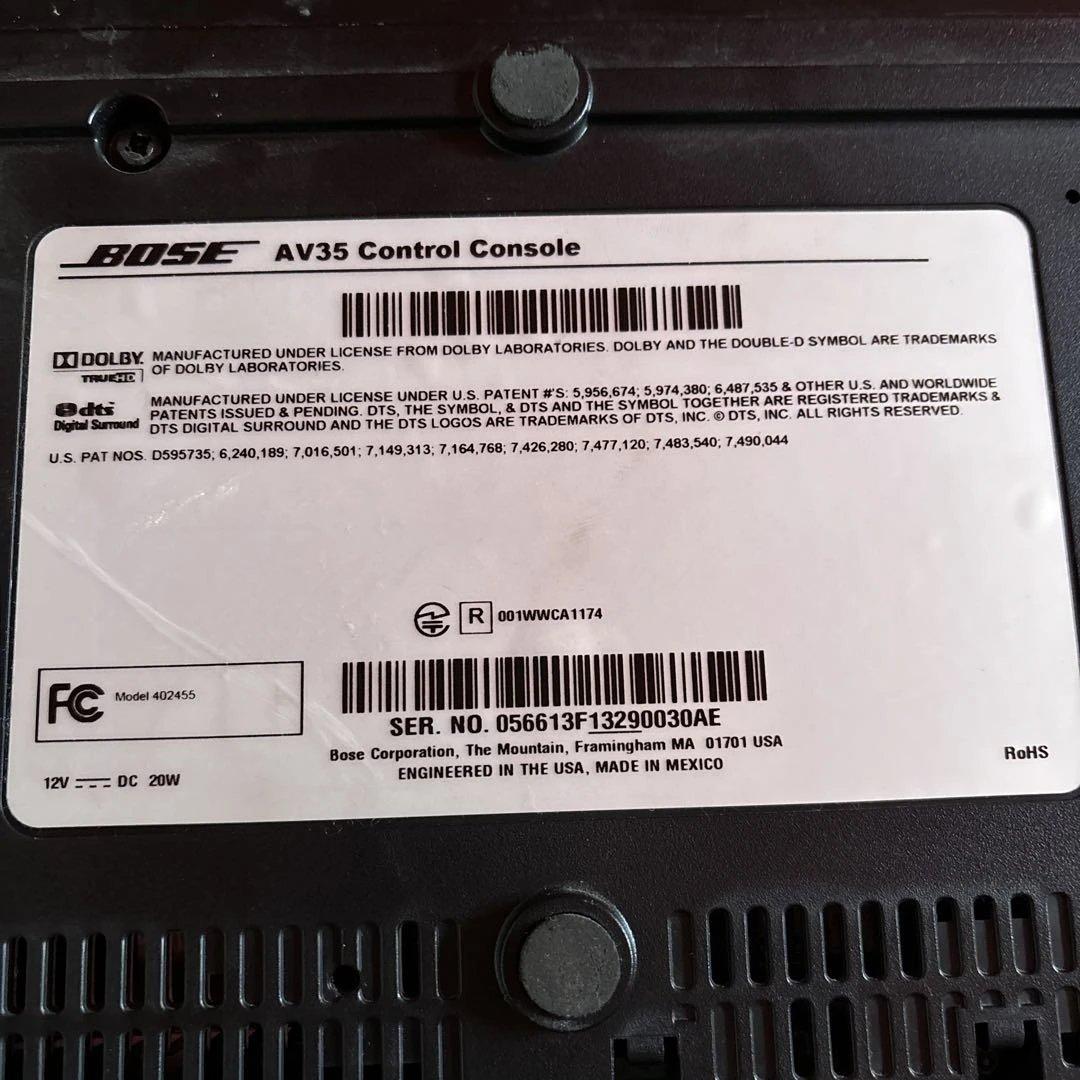 BOSE AV35 control Console本体、リモコンのみ【ジャンク】