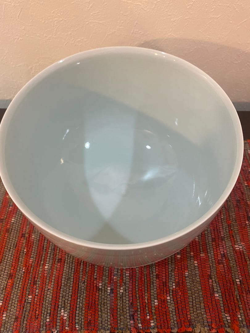 辻毅彦 自作 白瓷魚紋花器 聡窯 ひっかき文様