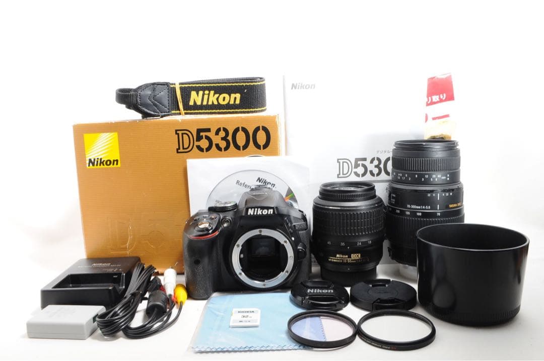 300mmレンズ付❤️Nikon D5300❤️Wi-Fi搭載❤️一眼レフカメラ