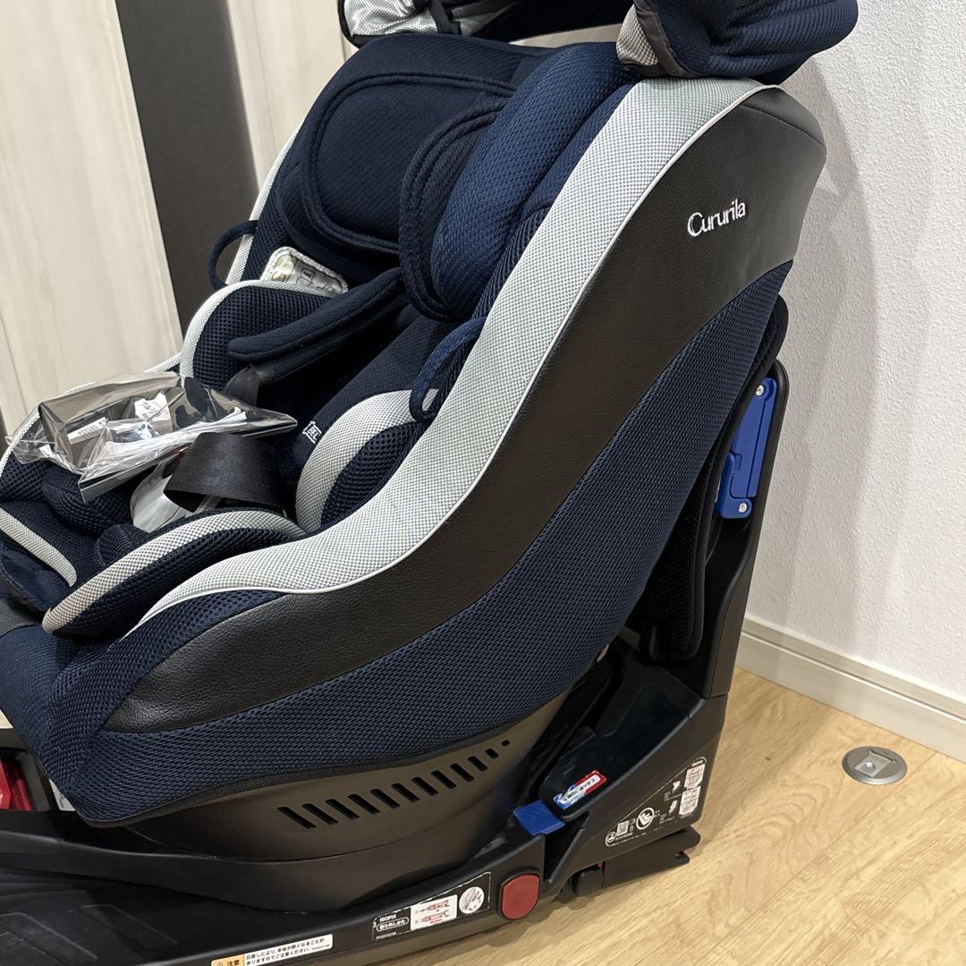 Aprica チャイルドシート　クルリラ　回転　リクライニング　美品級　ネイビー