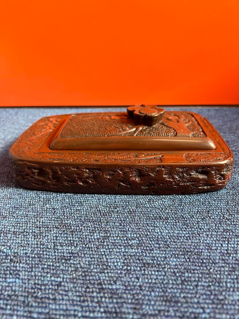 1334 書道 硯 赤間硯  龍泉堂　龍泉作　和硯 骨董 書道具