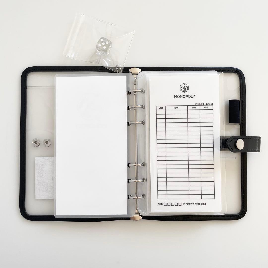 早い者勝ち　韓国　貯金　アクリルバインダー　カバー　リフィル　モノポリー　pvc