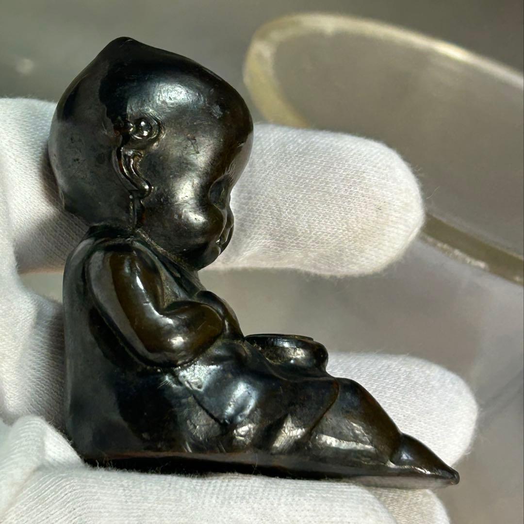 昭和レトロ　ビンテージ　キューピー 方位磁石　時代　置物　人形