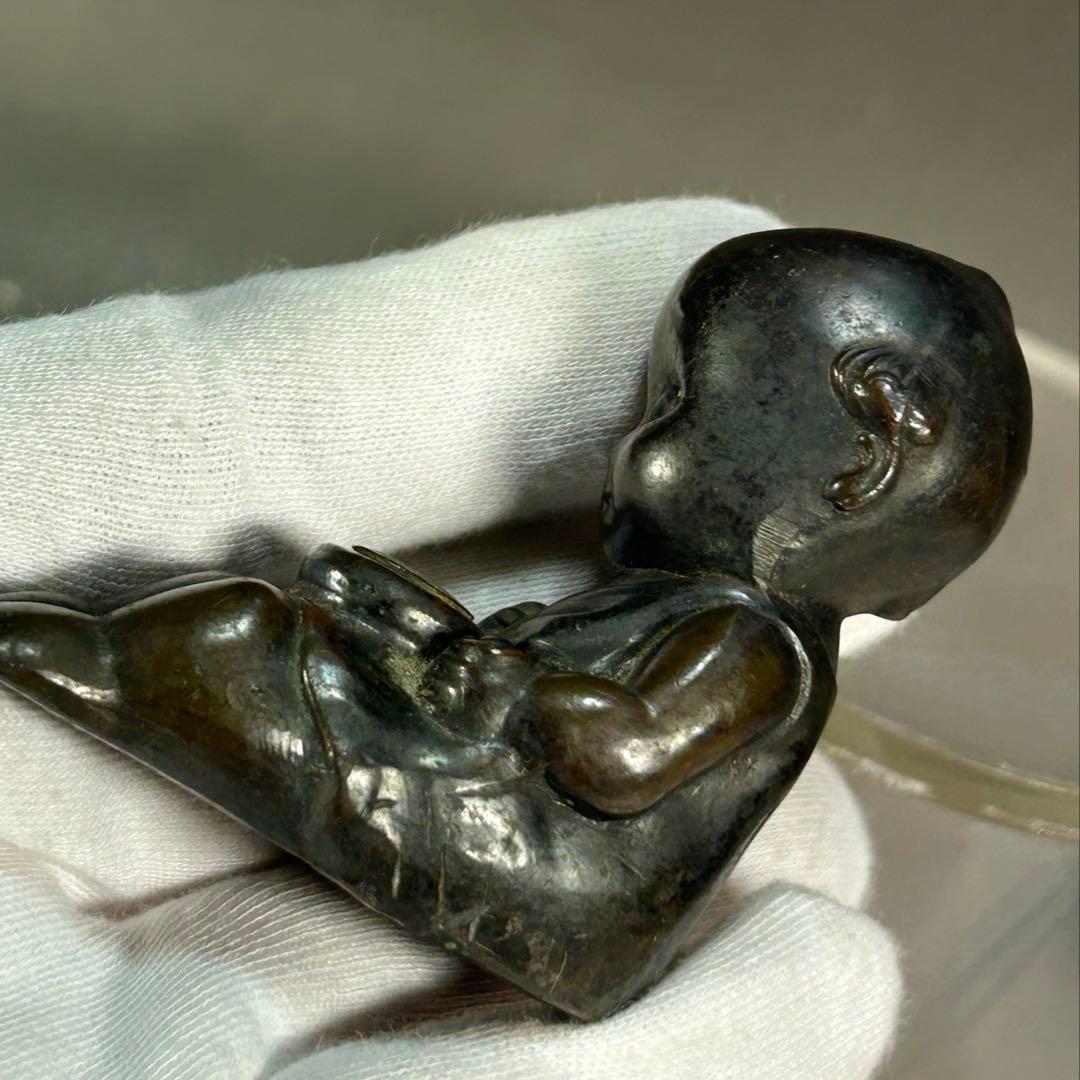 昭和レトロ　ビンテージ　キューピー 方位磁石　時代　置物　人形