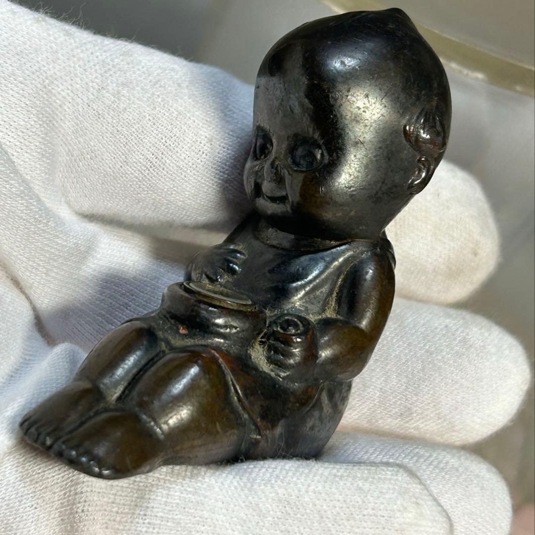 昭和レトロ　ビンテージ　キューピー 方位磁石　時代　置物　人形