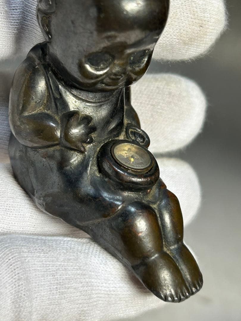 昭和レトロ　ビンテージ　キューピー 方位磁石　時代　置物　人形