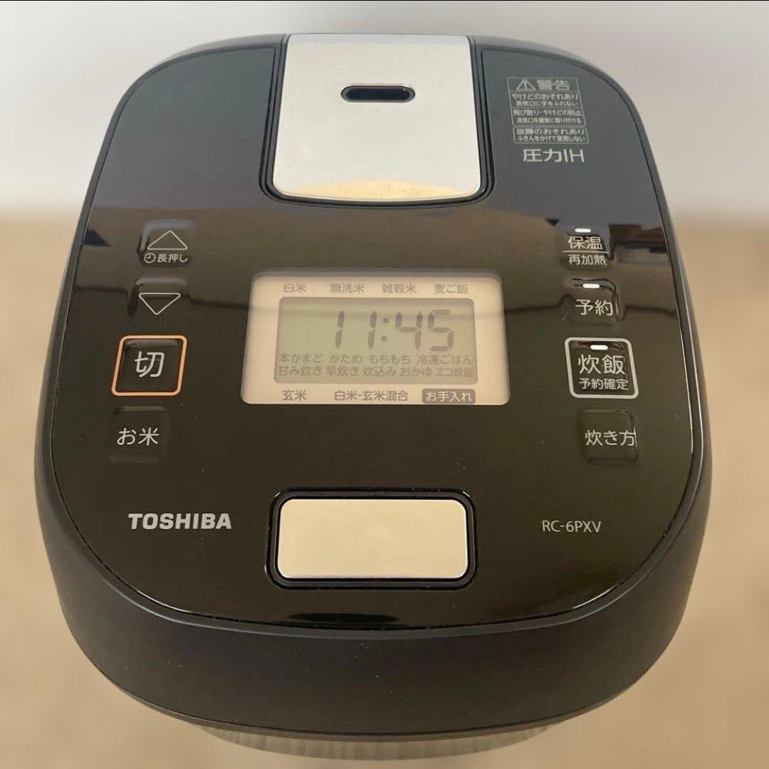 東芝TOSHIBA 圧力IHジャー炊飯器　黒　ブラック　RC-6PXV 24年製