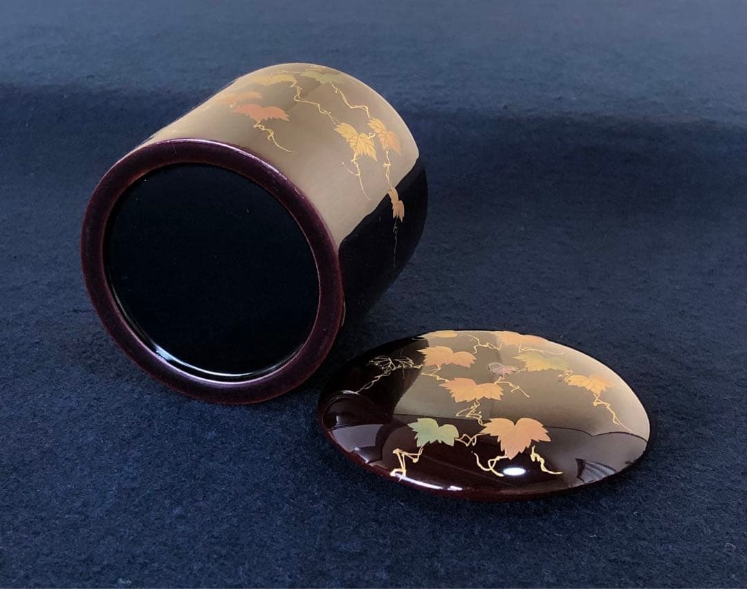 《R》茶道具 蔦蒔絵 螺鈿 宗香作 木製漆器 共箱　260116き4