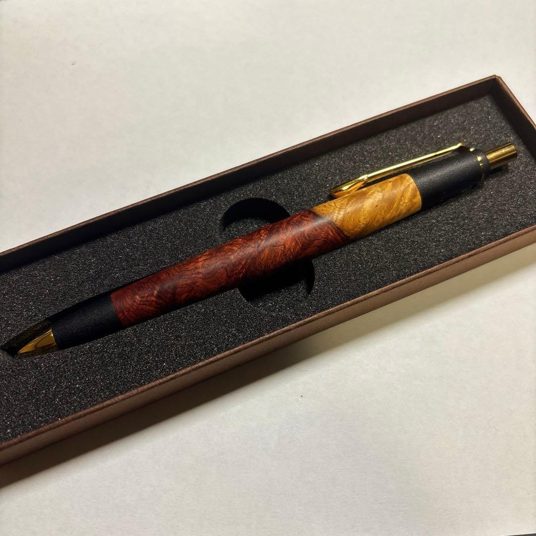 ボナンペン 本花梨瘤源平 真鍮金具 D1リフィルアダプター付き