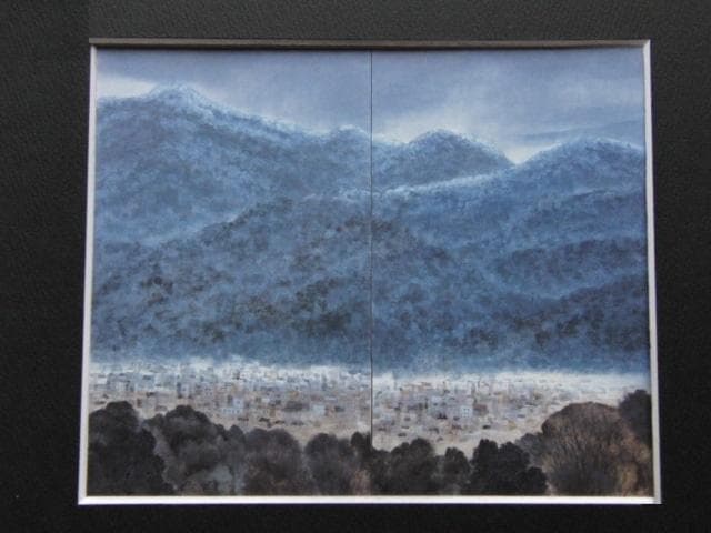 福本達雄、【雪止む（部分）】、希少な額装用画集より、新品額装付