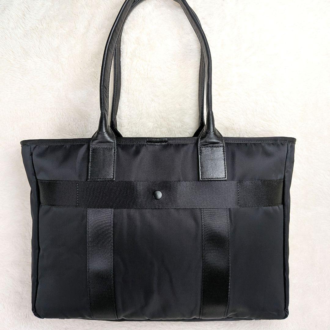 くるくりん　PORTER タイム ナイロン レザー ビジネスバッグ 黒
