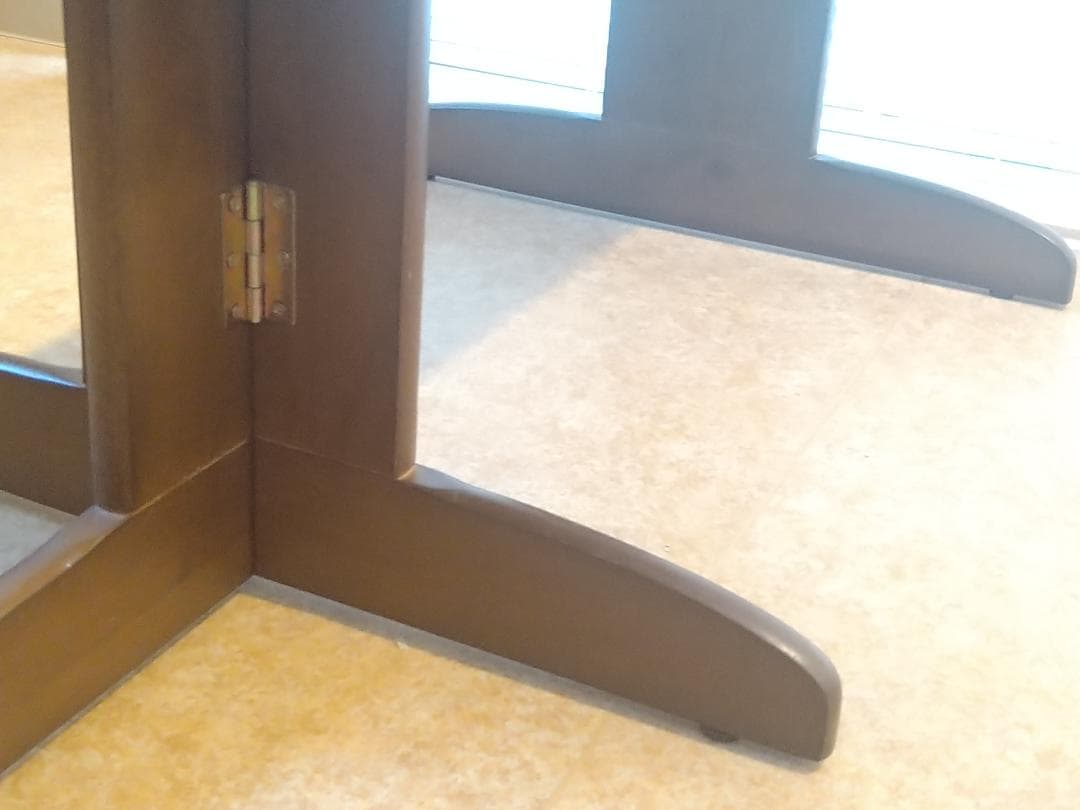 折りたたみ式ダイニングテーブル ダークブラウン USED