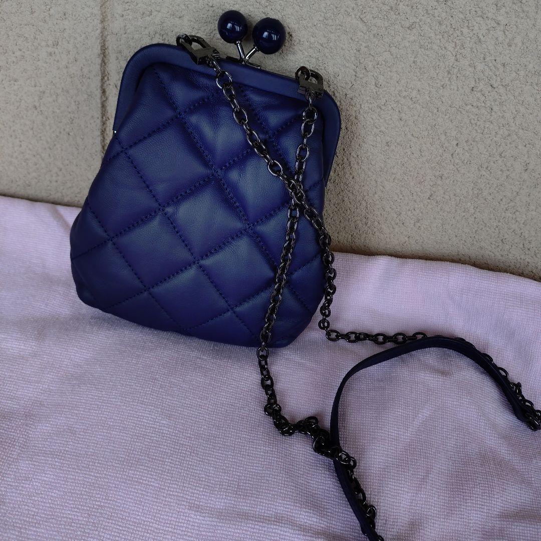 マックスマ−ラPasticcino ネイビー キルティング バッグ