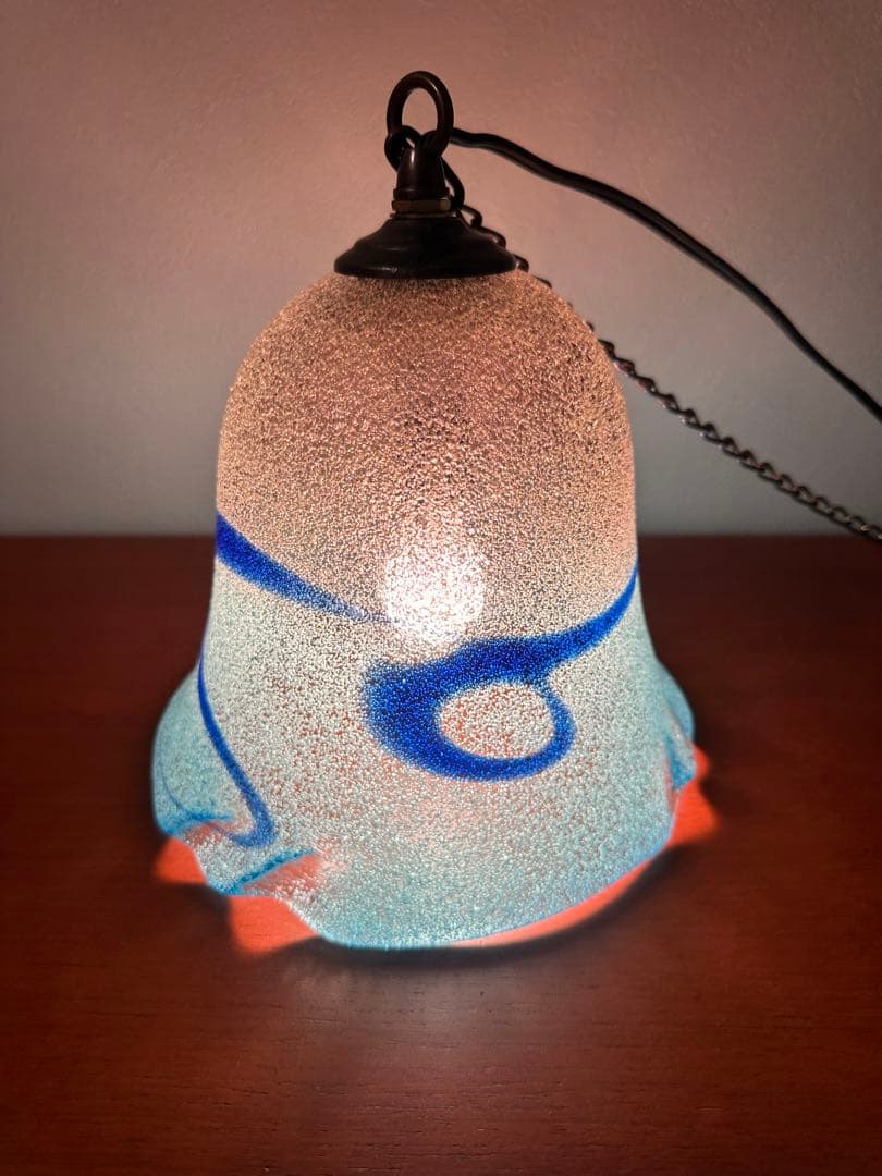 稲嶺盛吉作　琉球ガラス　ランプ