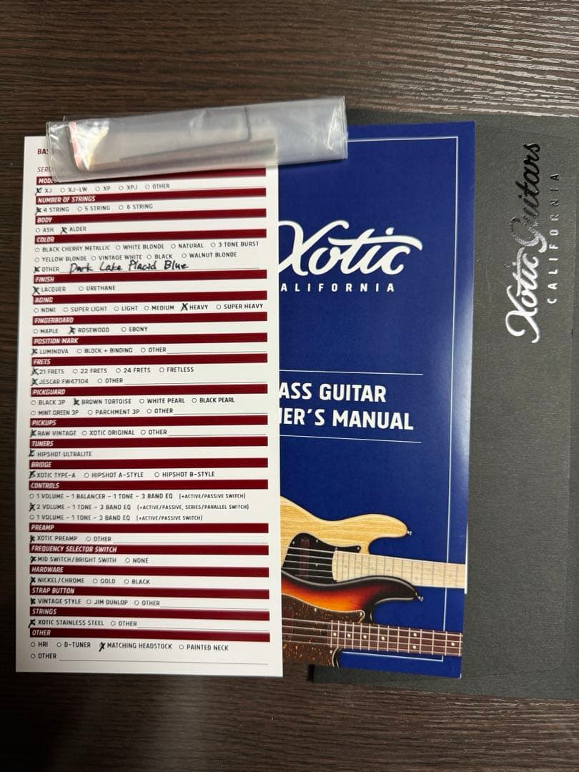 ベース Xotic XJ-1T Lake Placid Blue Heavy Aged