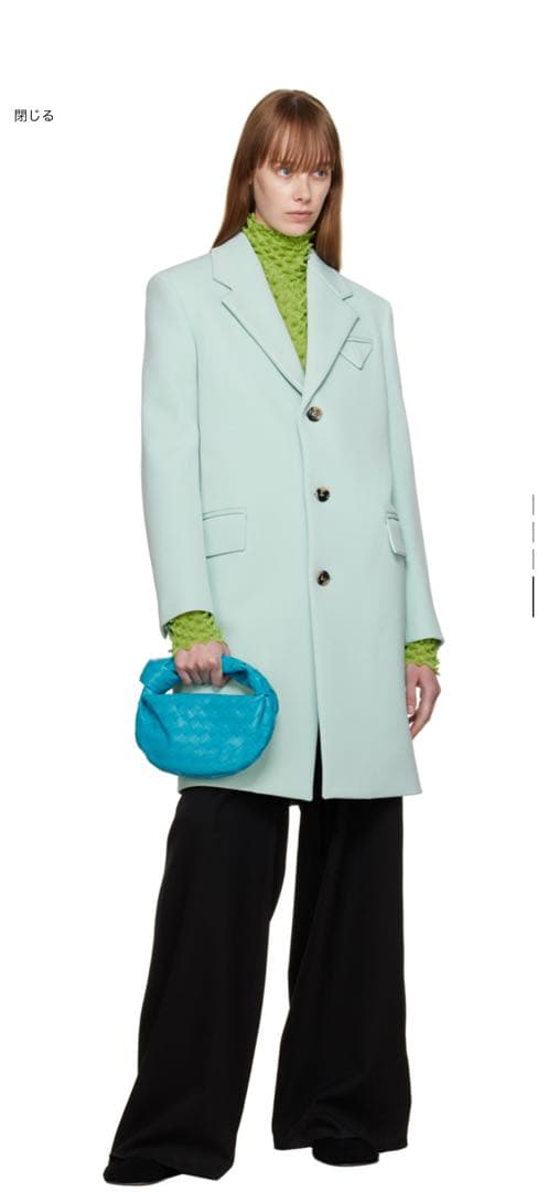 BOTTEGA VENETA ボッテガヴェネタ シングルブレストコート　ブラック