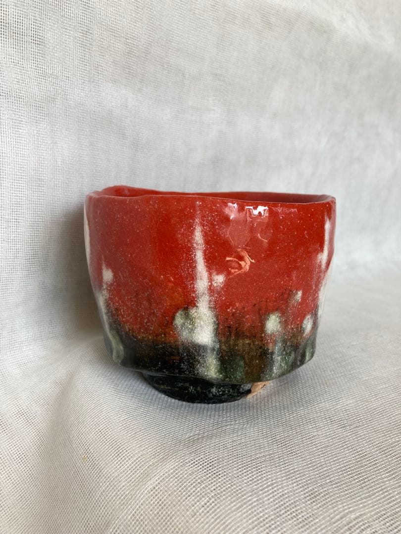 中島正雄／茜白梅抹茶茶碗／B11