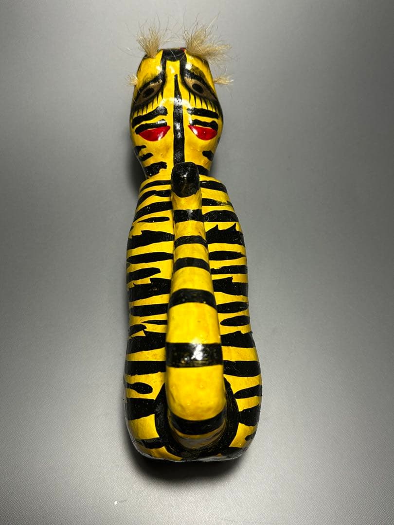 No.19 浜松張子　二橋加代　作　大型　虎　郷土玩具　首振り人形　共箱　栞