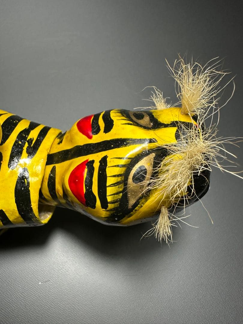 No.19 浜松張子　二橋加代　作　大型　虎　郷土玩具　首振り人形　共箱　栞