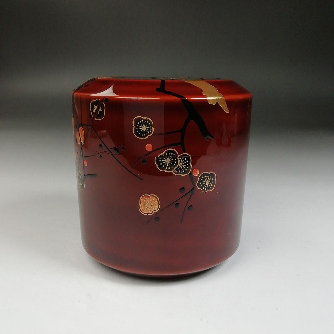 Ｗ７９　棗　『紅梅』『雪吹棗』『田中一康 作』　共箱　茶道具