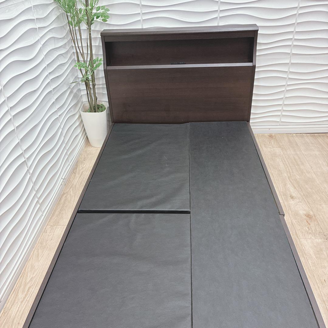 ◇大阪府 神戸市 配達料無料！◇ベッドフレーム◇シングル◇コンセント収納付き◇