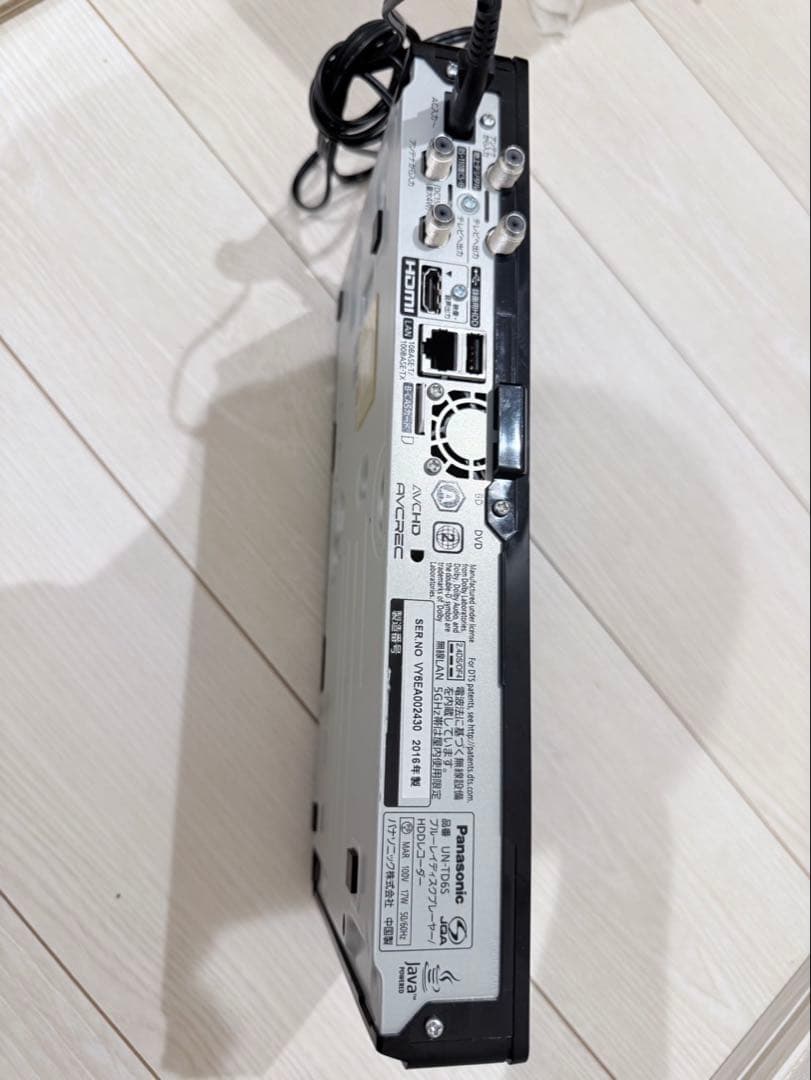 ブルーレイ　VIERA UN-TD6S 2016年製