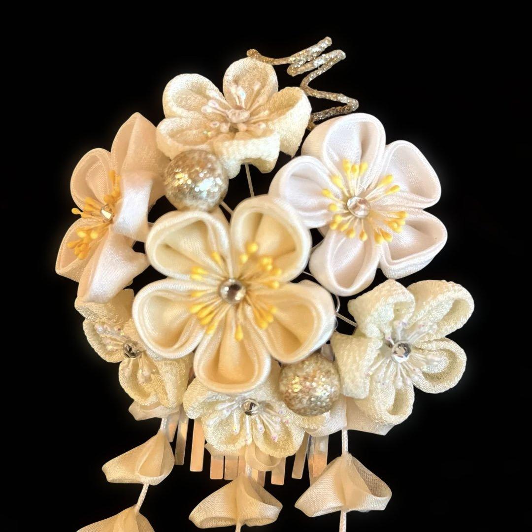 日本髪 髪飾り 七五三(7歳)～成人式 紅白