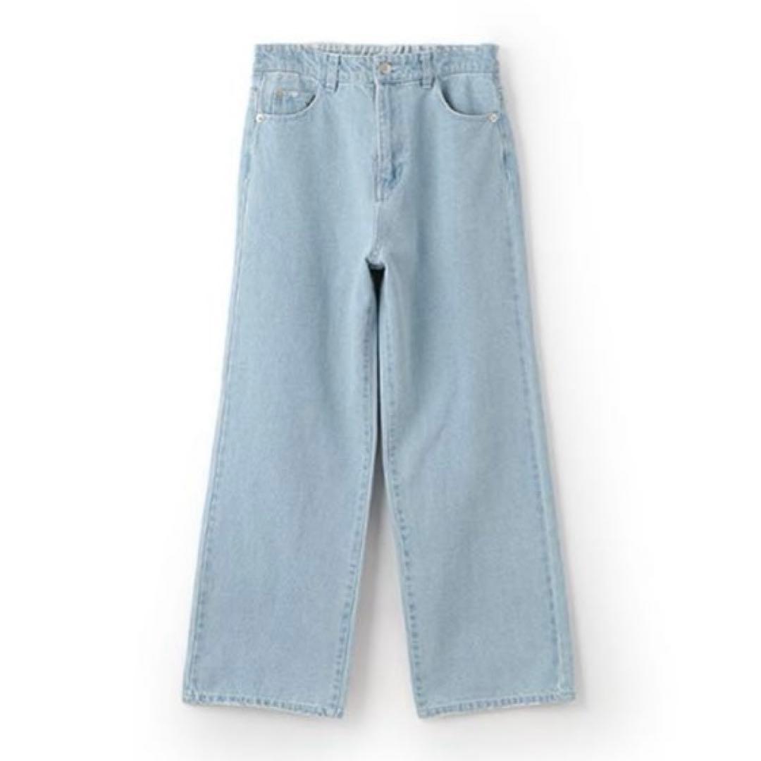 メゾピアノジュニア　美脚ルーズストレートデニムパンツ　150