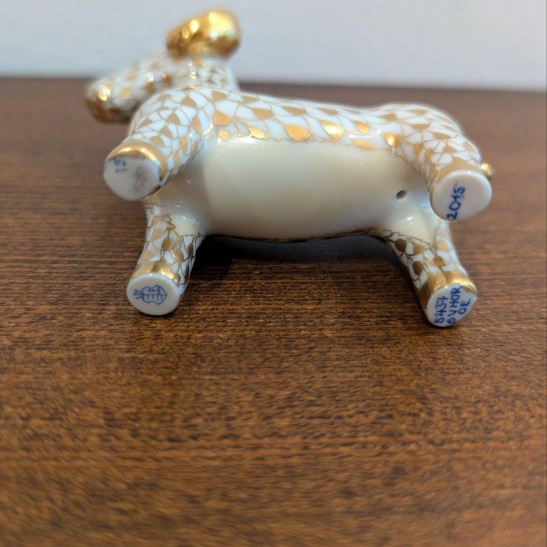 HEREND ヘレンド 羊置物2015 ゴールドバージョン 陶器 千支ものがたり