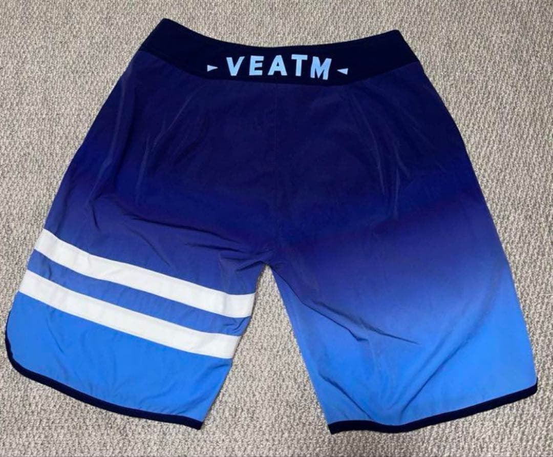 VEATM グラデーションブルー サーフパンツ　水着 S