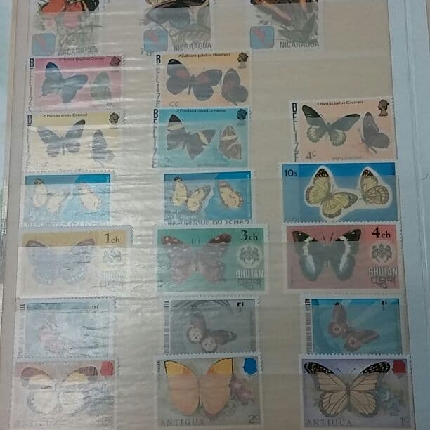 切手コレクション　蝶々
