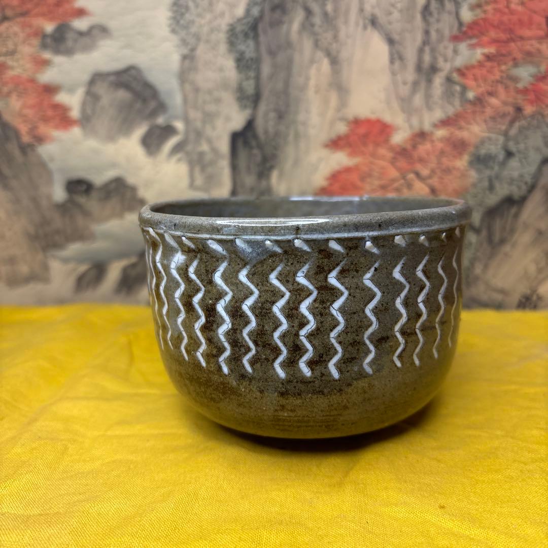 古美術 唐津 　茶碗 江户時期　時代箱　 希少 1061