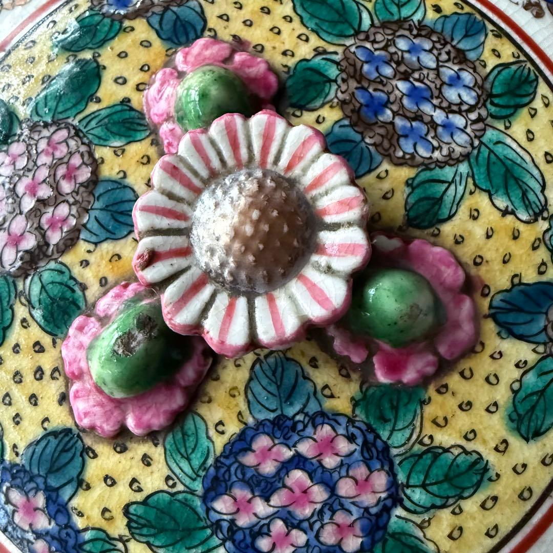 2231様感謝‼️九谷焼KUTANI あじさい❌鶴❌松　蓋もの食籠作り置き多目的