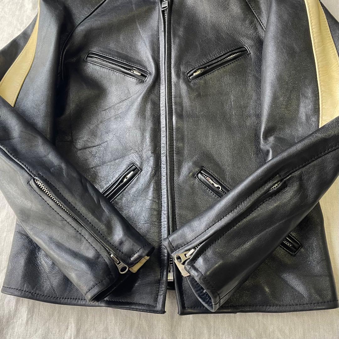 【希少】OZON COMMUNITY 八の字 シングルライダースジャケット