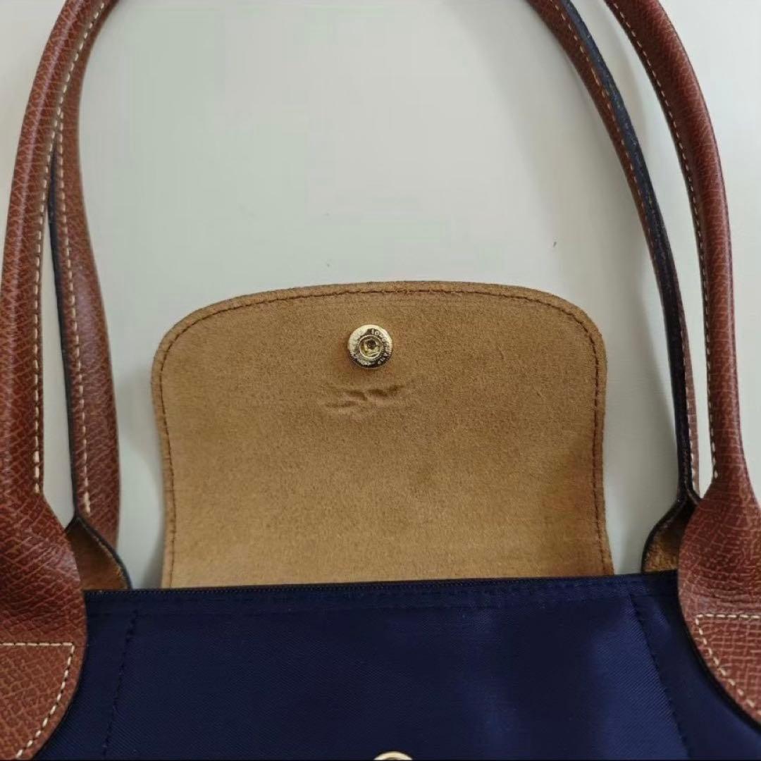 超人気 ロンシャン LONGCHAMP 折り畳みトートバッグ 大容量 ネイビーL